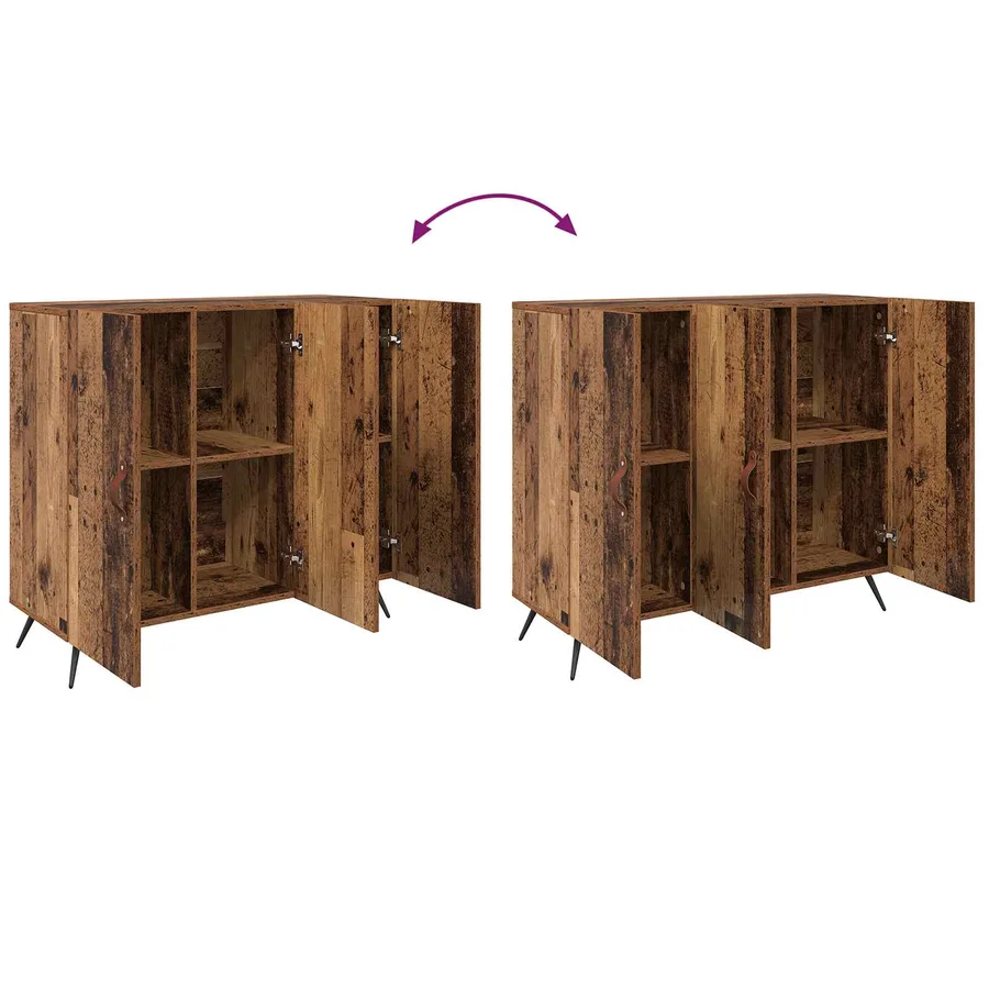 Buffet Bois ancien 89,5 x 34 x 80 cm Bois d'ingénierie - 8