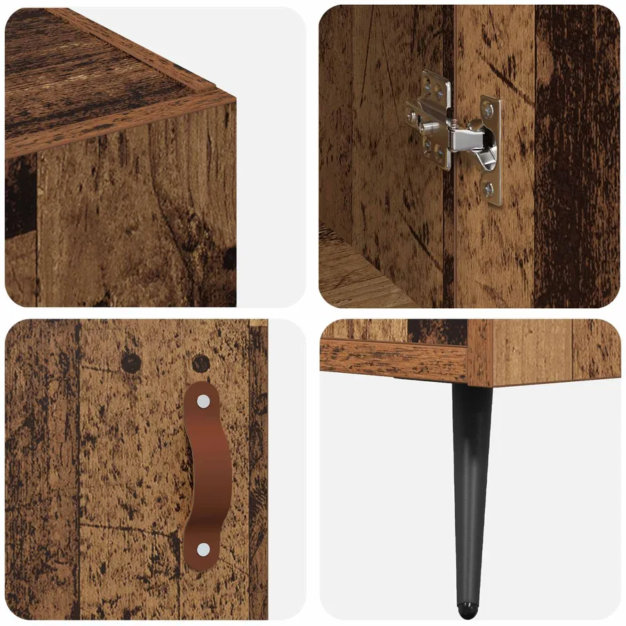 Buffet Bois ancien 89,5 x 34 x 80 cm Bois d'ingénierie - 9