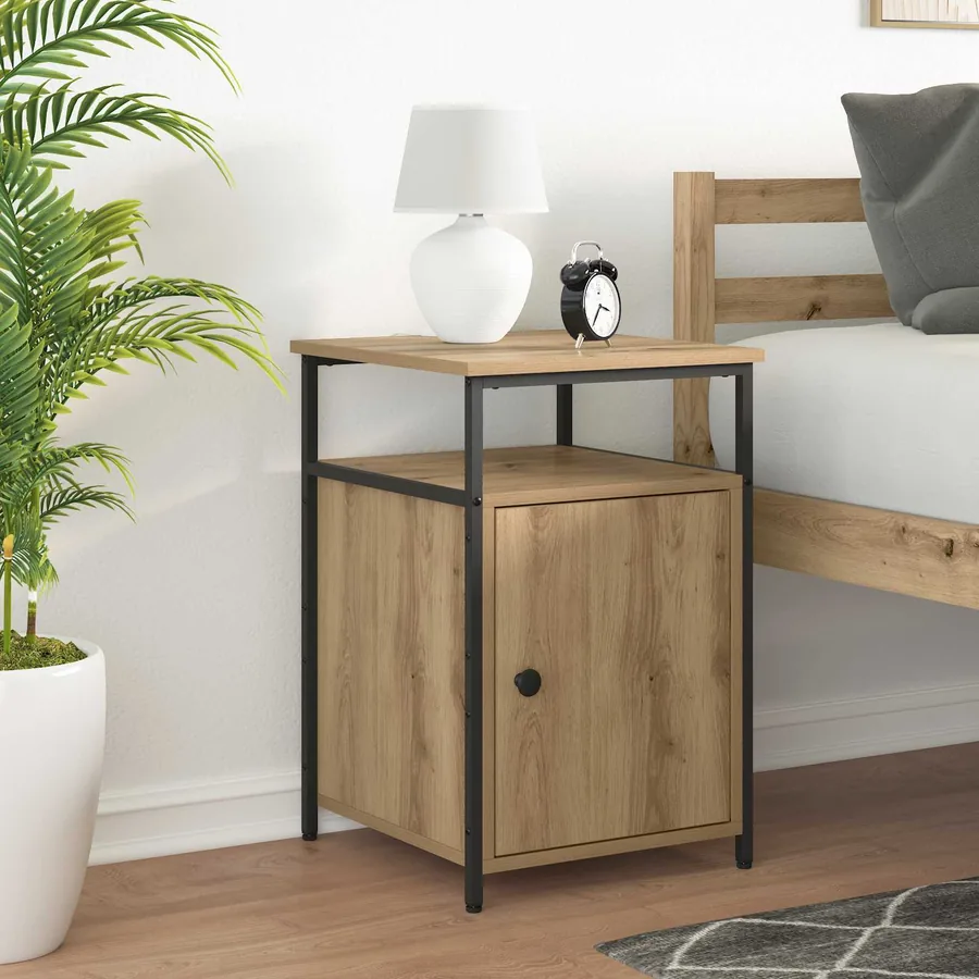Cabinet de chevet chêne artisanal Bois d'ingénierie