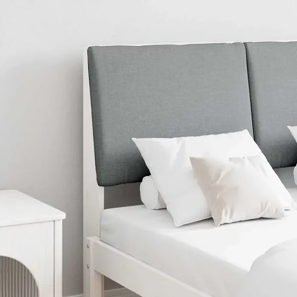 Tête de lit capitonnée Gris clair 135 cm Pin massif