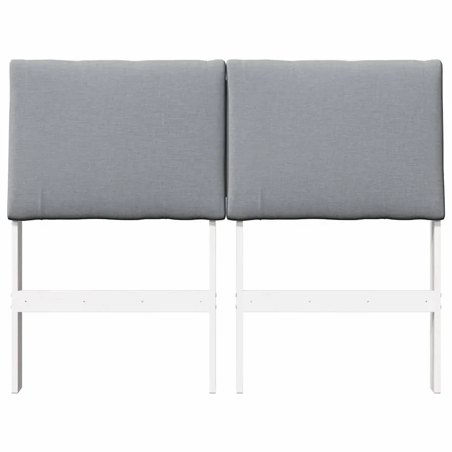 Tête de lit capitonnée Gris clair 135 cm Pin massif - 4