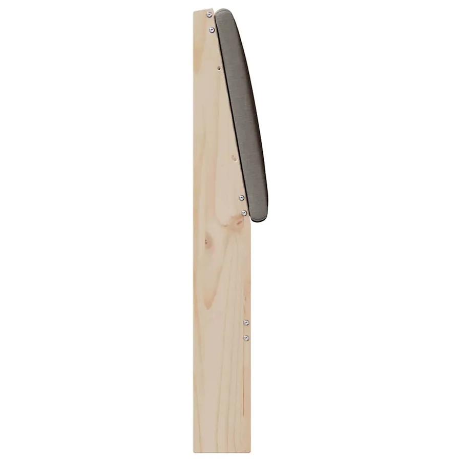 Tête de lit capitonnée Taupe 140 cm Pin massif - 5