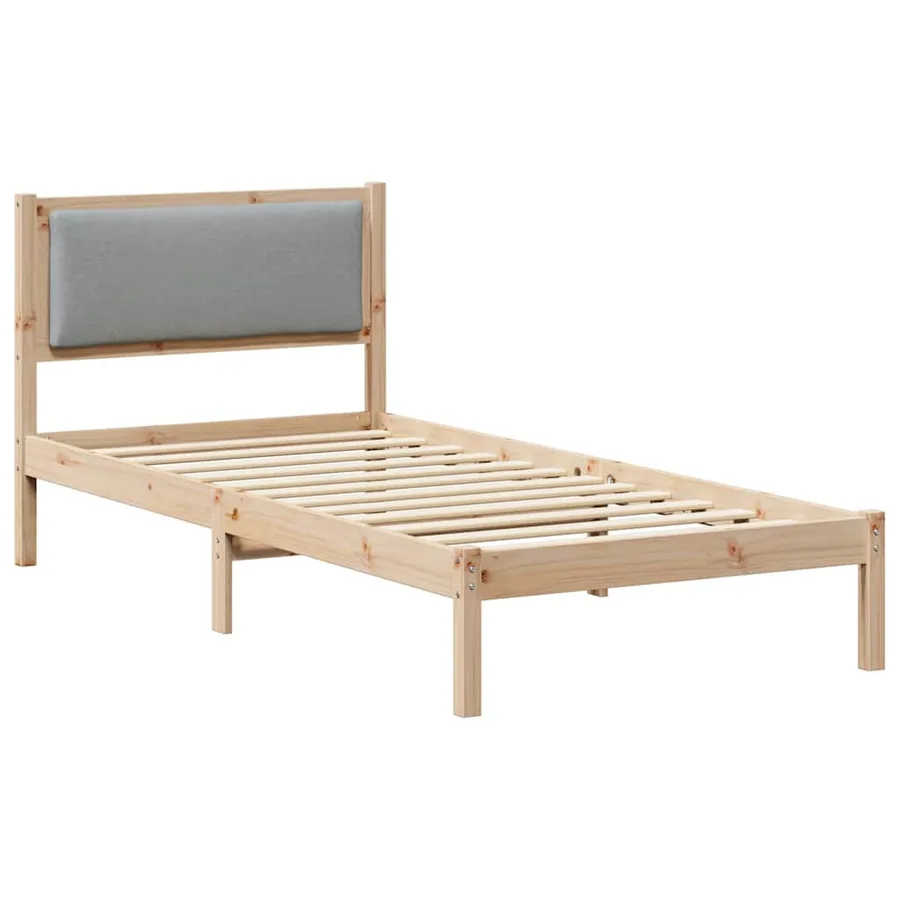 Cadre de lit Gris clair 100 x 200 cm Pin massif - 2