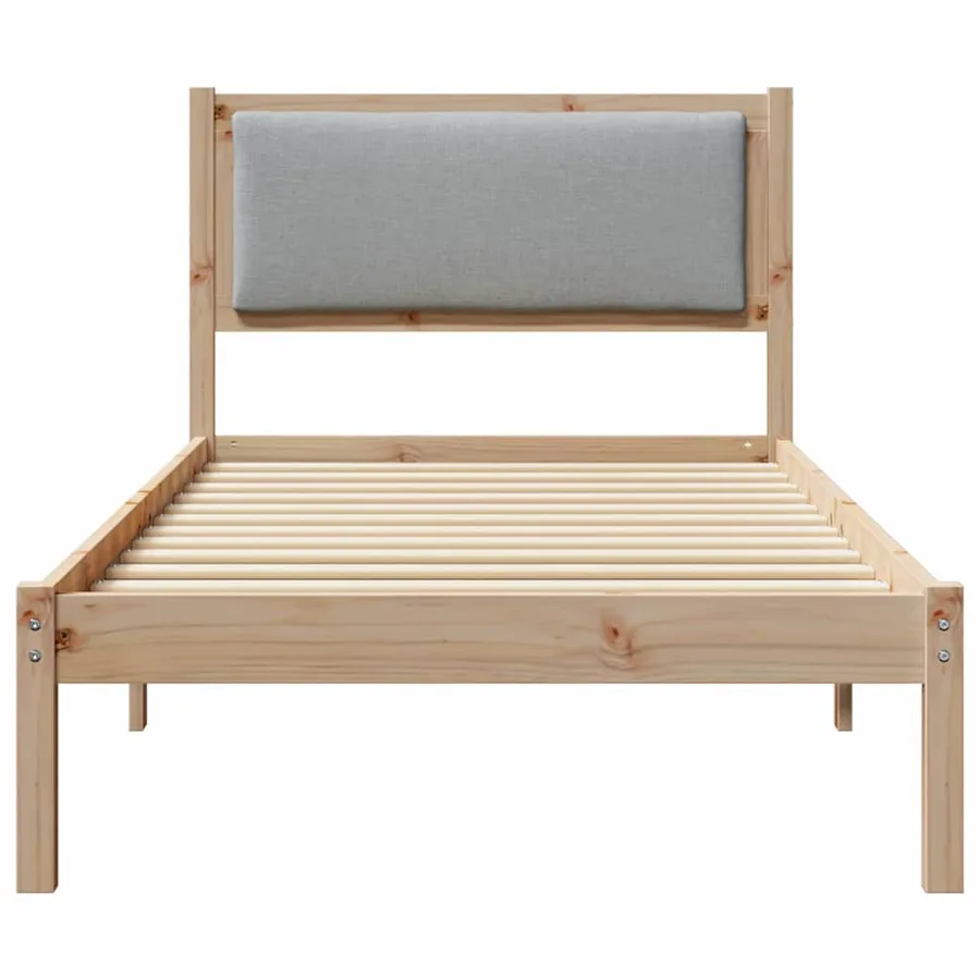 Cadre de lit Gris clair 100 x 200 cm Pin massif - 5