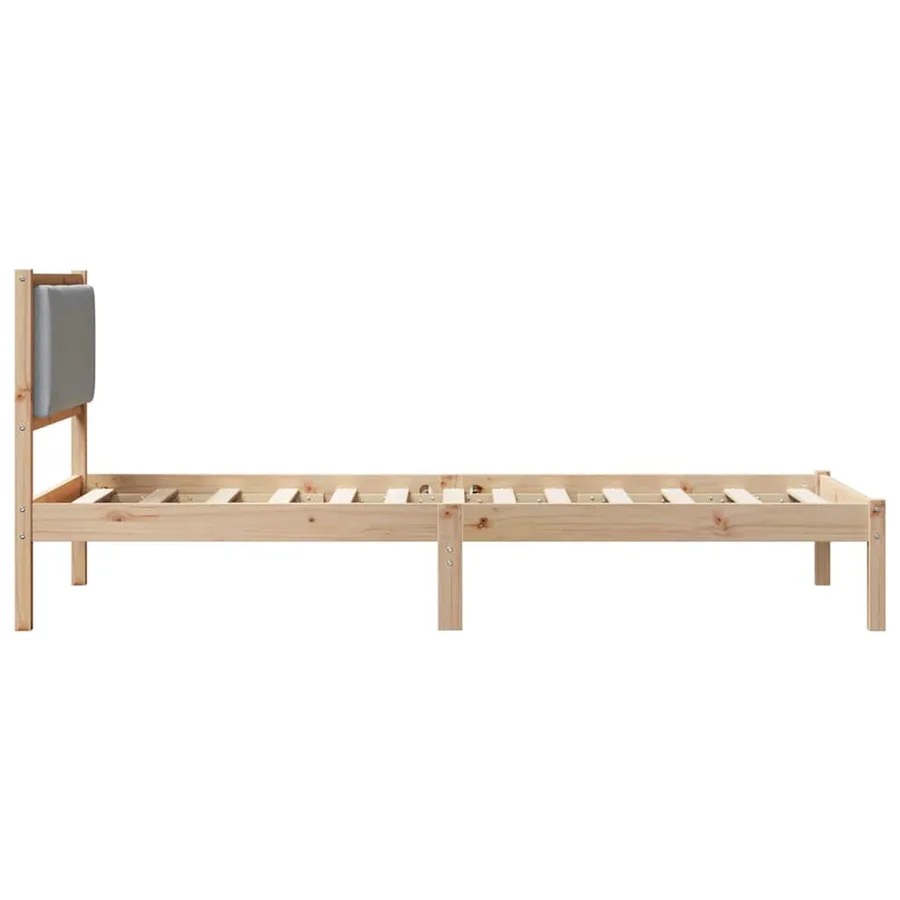 Cadre de lit Gris clair 100 x 200 cm Pin massif - 6