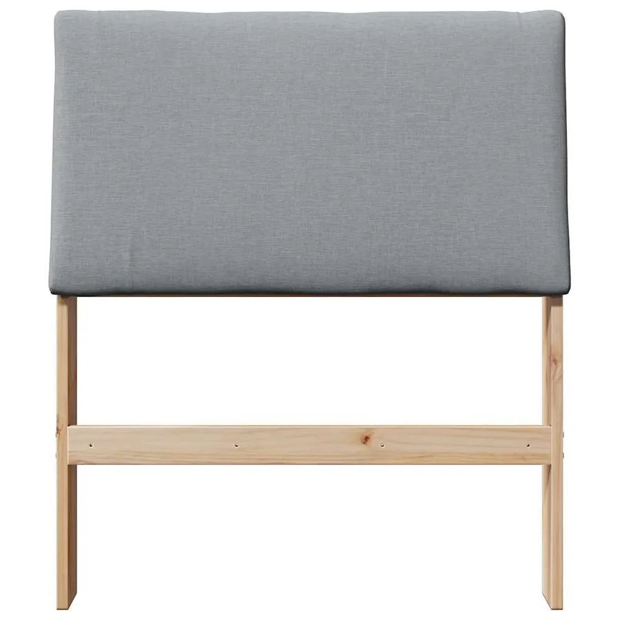 Tête de lit capitonnée Gris clair 75 cm Pin massif - 4