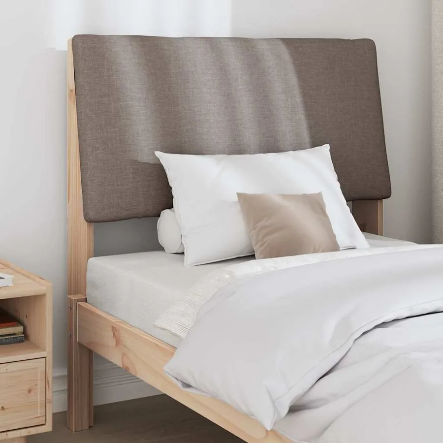 Tête de lit capitonnée Taupe 100 cm Pin massif - 3