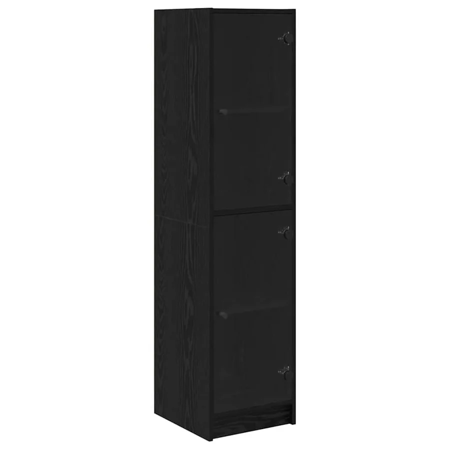 Haut Armoire Chêne noir 35 x 37 x 142 cm Bois d'ingénierie - 2