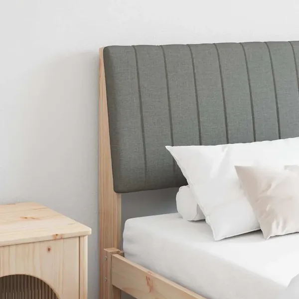 Tête de lit capitonnée Gris foncé 200 cm Pin massif