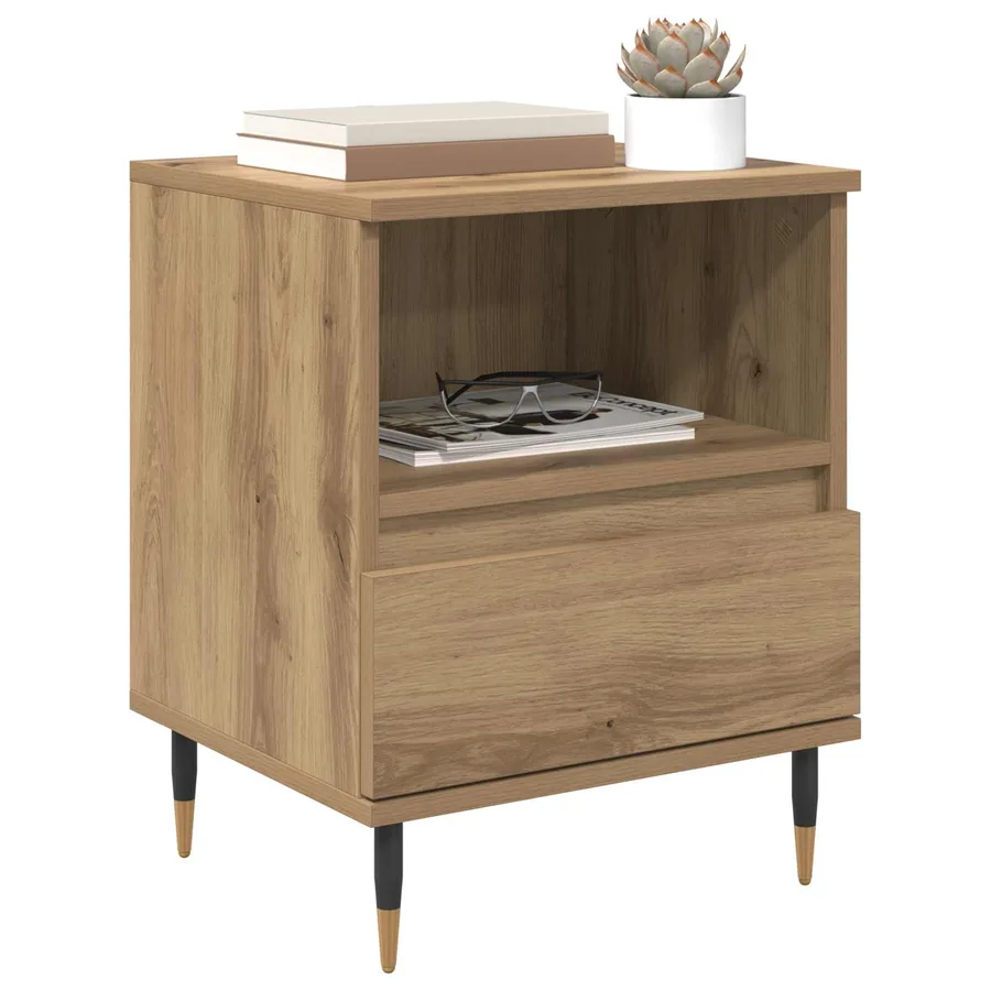 Cabinet de chevet Chêne artisanal 40 x 35 x 50 cm - 3