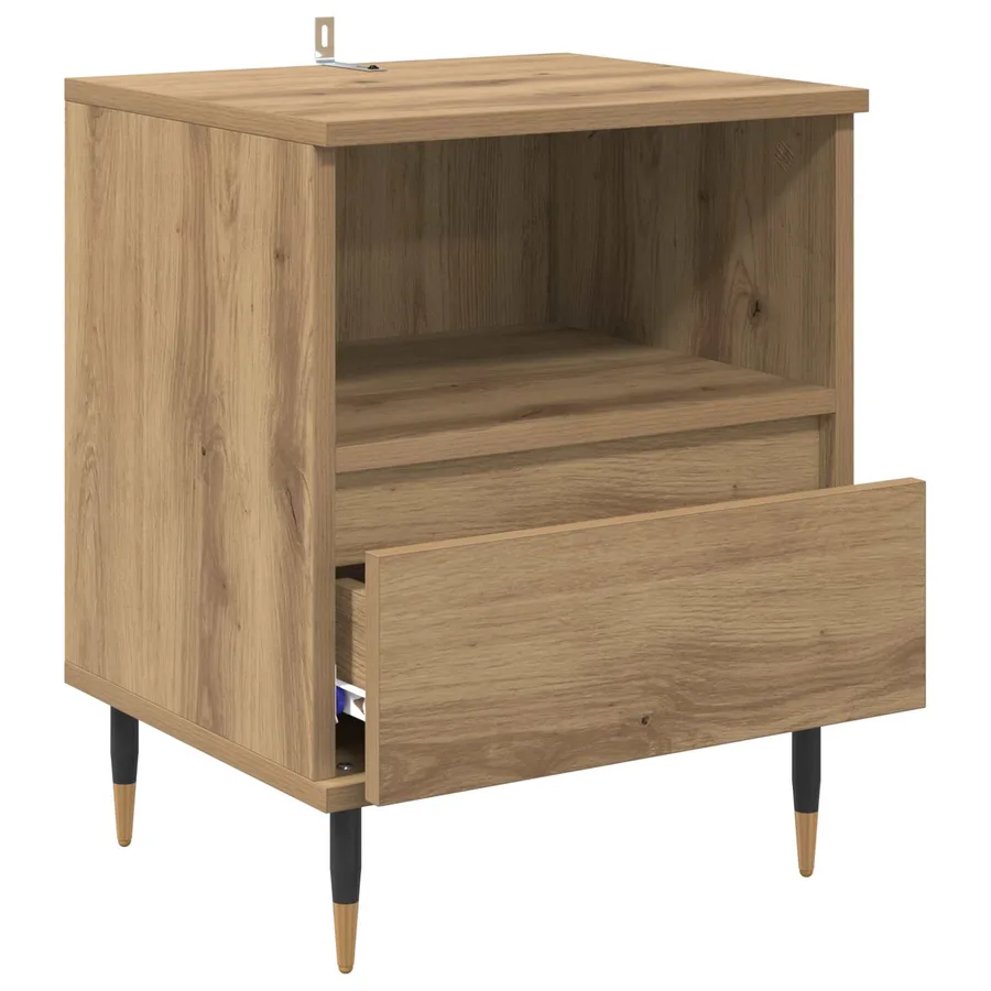 Cabinet de chevet Chêne artisanal 40 x 35 x 50 cm - 5