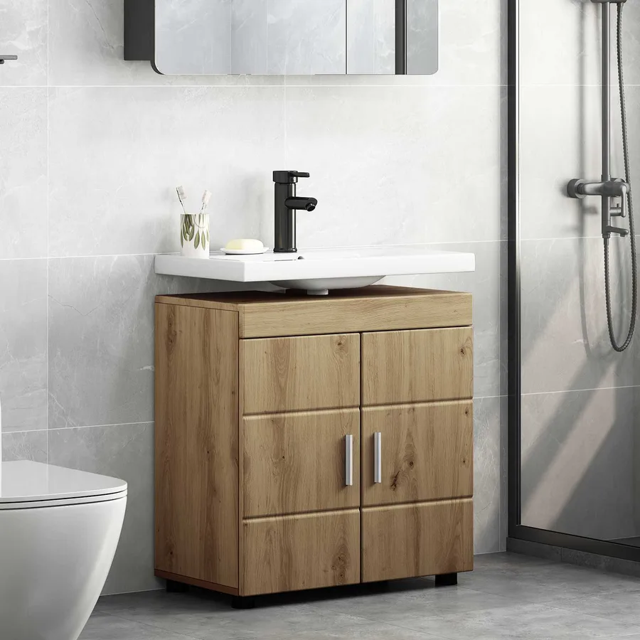 Ensemble d'armoire de salle de bain TULUM Chêne artisanal - 4