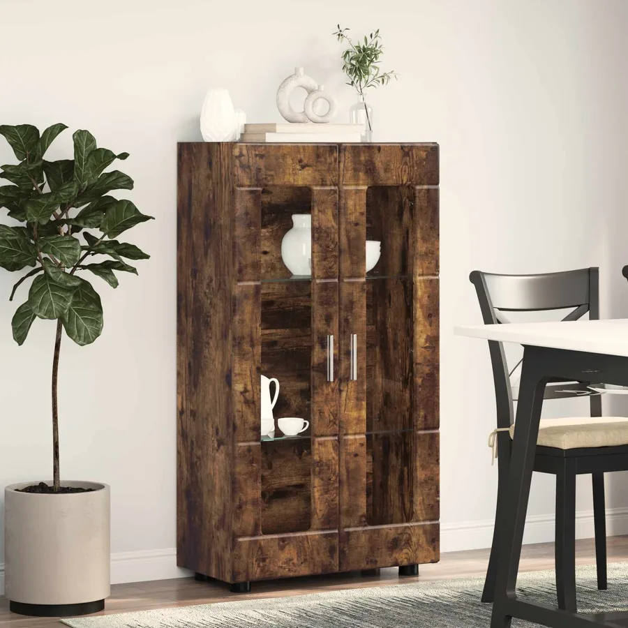 Buffet FLORIN Chêne fumé 55,5 x 29 x 100 cm Bois d'ingénierie - 4