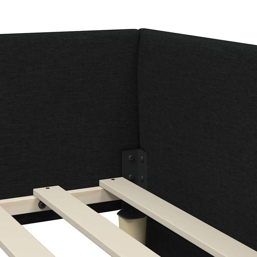 Cadre de lit d'angle avec matelas Autre 2 pcs Vert tissu - 10
