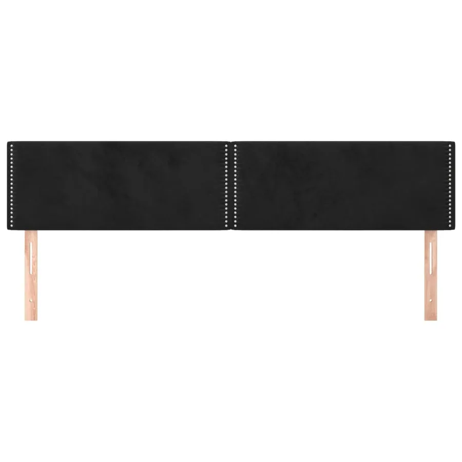 Têtes de lit Noir 180 x 5 x 78/88 cm Velours - 3