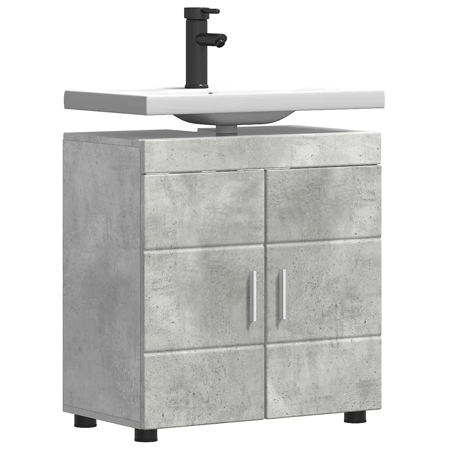 Ensemble d'armoire de salle de bain TULUM Gris béton - 3