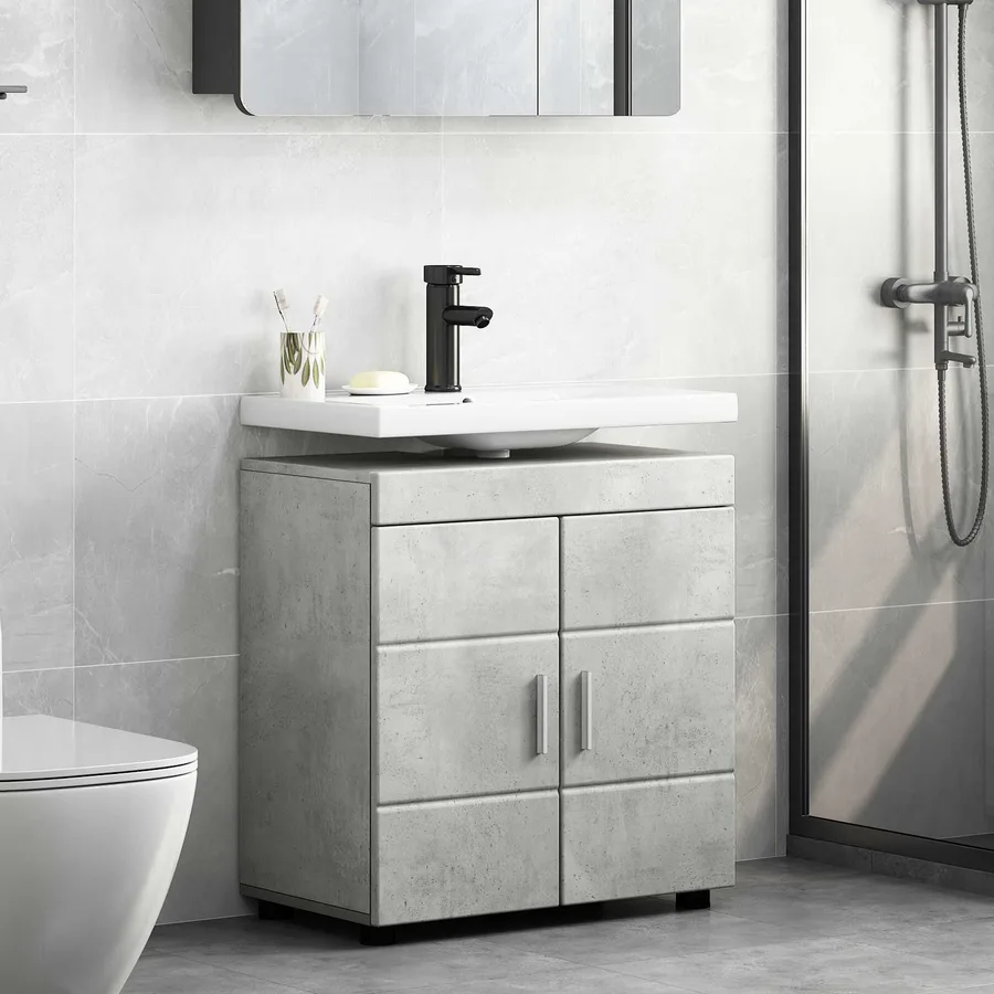 Ensemble d'armoire de salle de bain TULUM Gris béton - 4