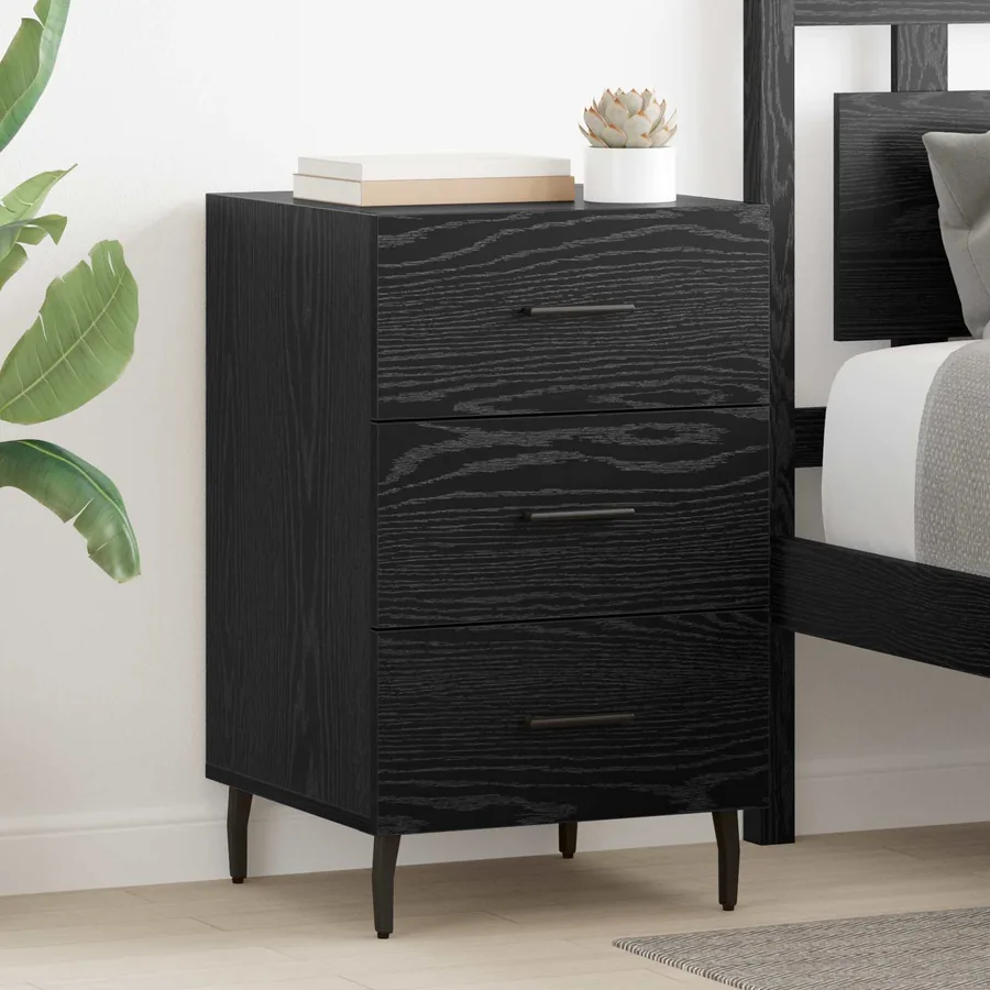 Cabinet de chevet Chêne noir 40 x 40 x 66 cm Bois d'ingénierie
