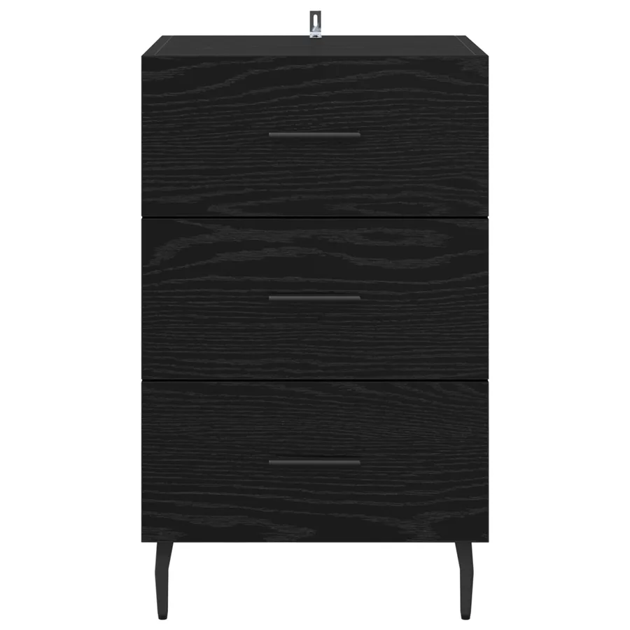 Cabinet de chevet Chêne noir 40 x 40 x 66 cm Bois d'ingénierie - 6