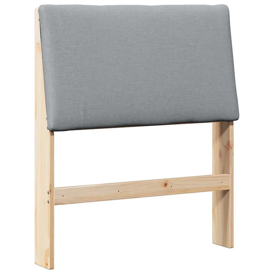 Tête de lit capitonnée Gris clair 80 cm Pin massif - 2