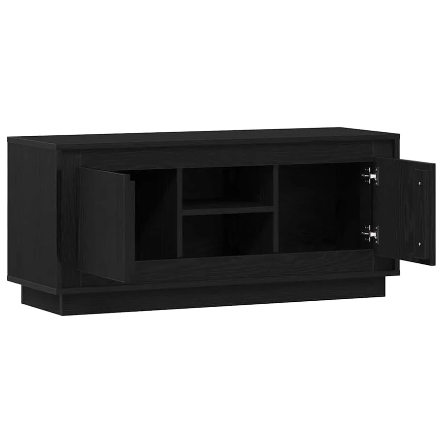 Meuble TV Chêne noir 102 x 35 x 45 cm Bois d'ingénierie - 5