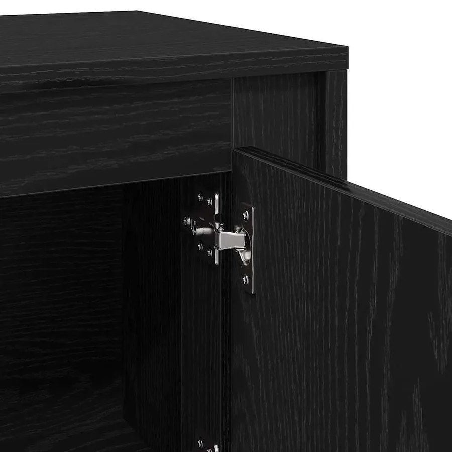 Meuble TV Chêne noir 102 x 35 x 45 cm Bois d'ingénierie - 9
