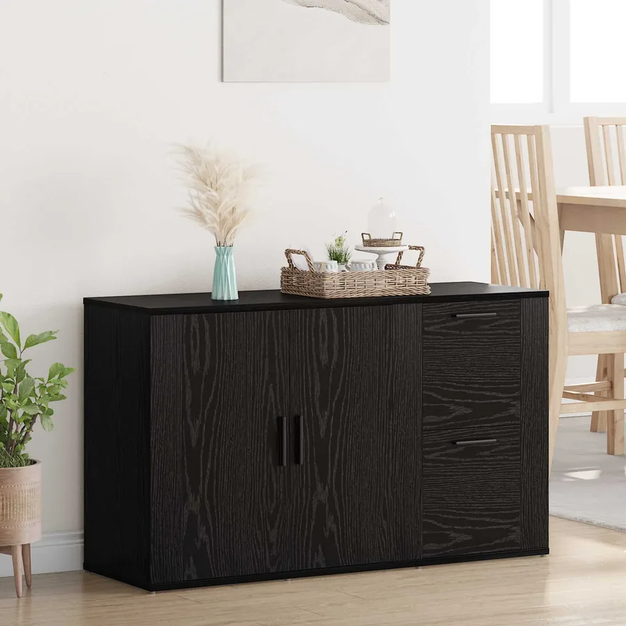 Buffet Chêne noir 100 x 33 x 59,5 cm Bois d'ingénierie