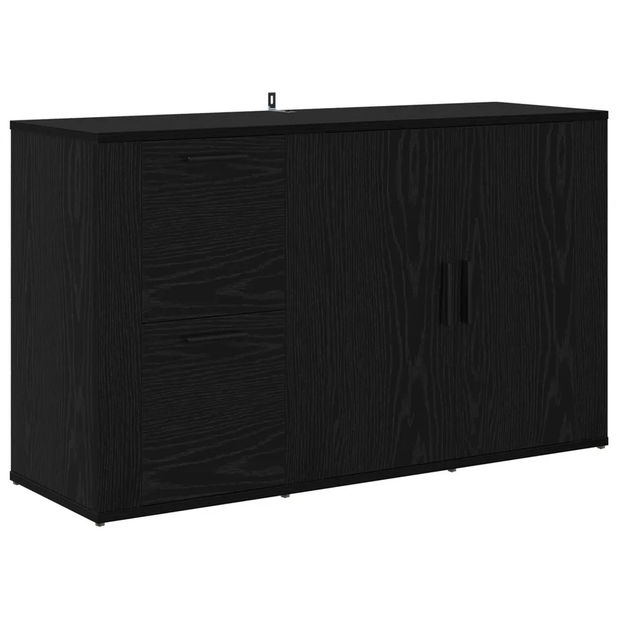 Buffet Chêne noir 100 x 33 x 59,5 cm Bois d'ingénierie - 2