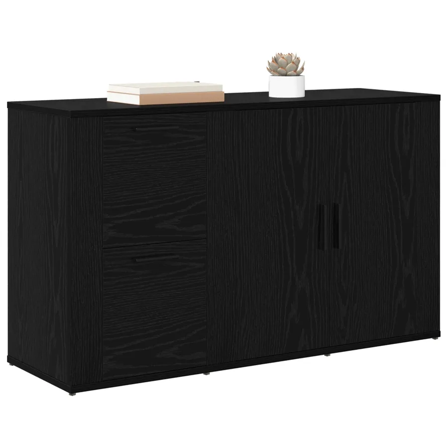 Buffet Chêne noir 100 x 33 x 59,5 cm Bois d'ingénierie - 3