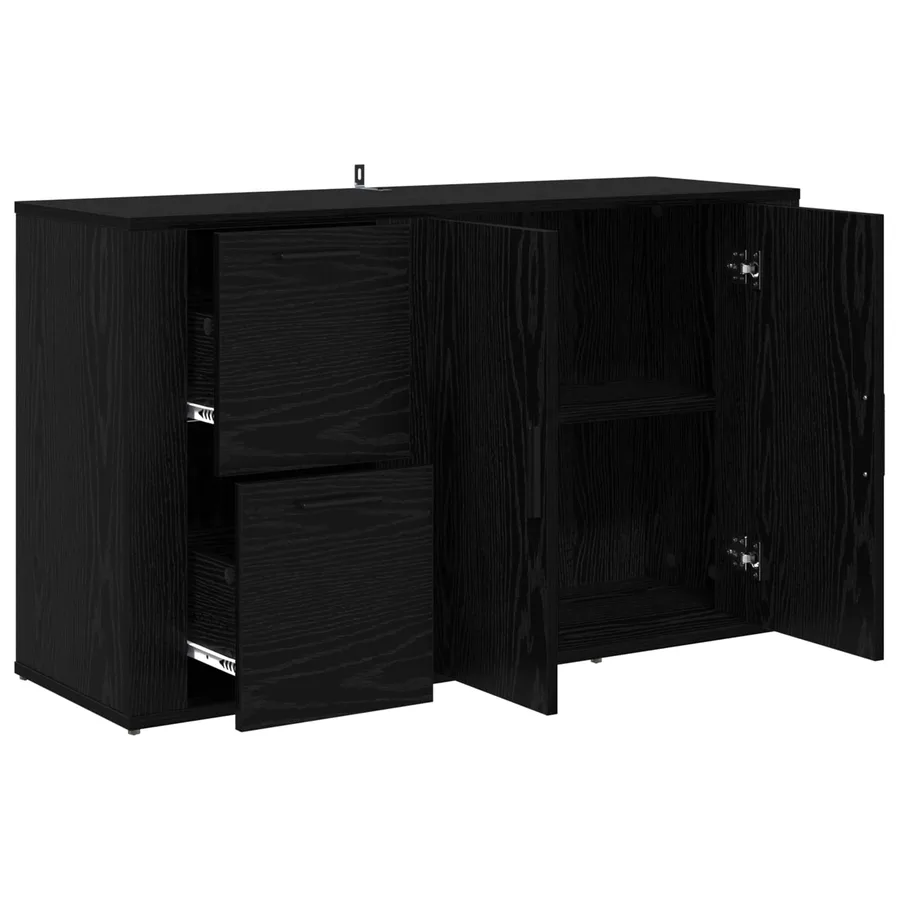Buffet Chêne noir 100 x 33 x 59,5 cm Bois d'ingénierie - 5