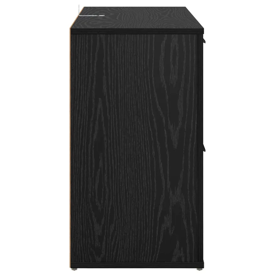 Buffet Chêne noir 100 x 33 x 59,5 cm Bois d'ingénierie - 7