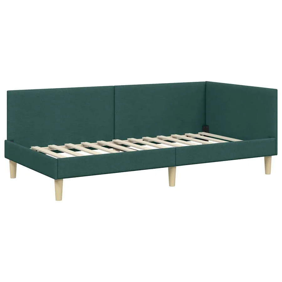 Cadre de lit d'angle Vert foncé 100 cm x 200 cm - 4