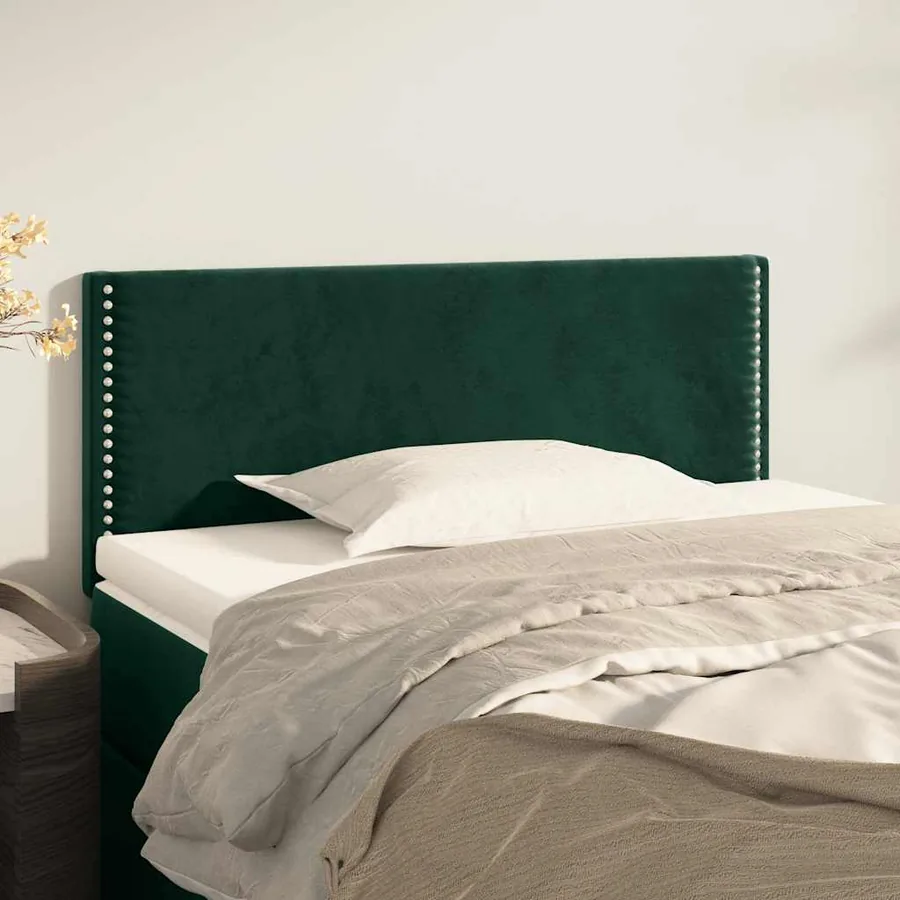 Tête de lit Vert foncé 100x5x78/88 cm Velours
