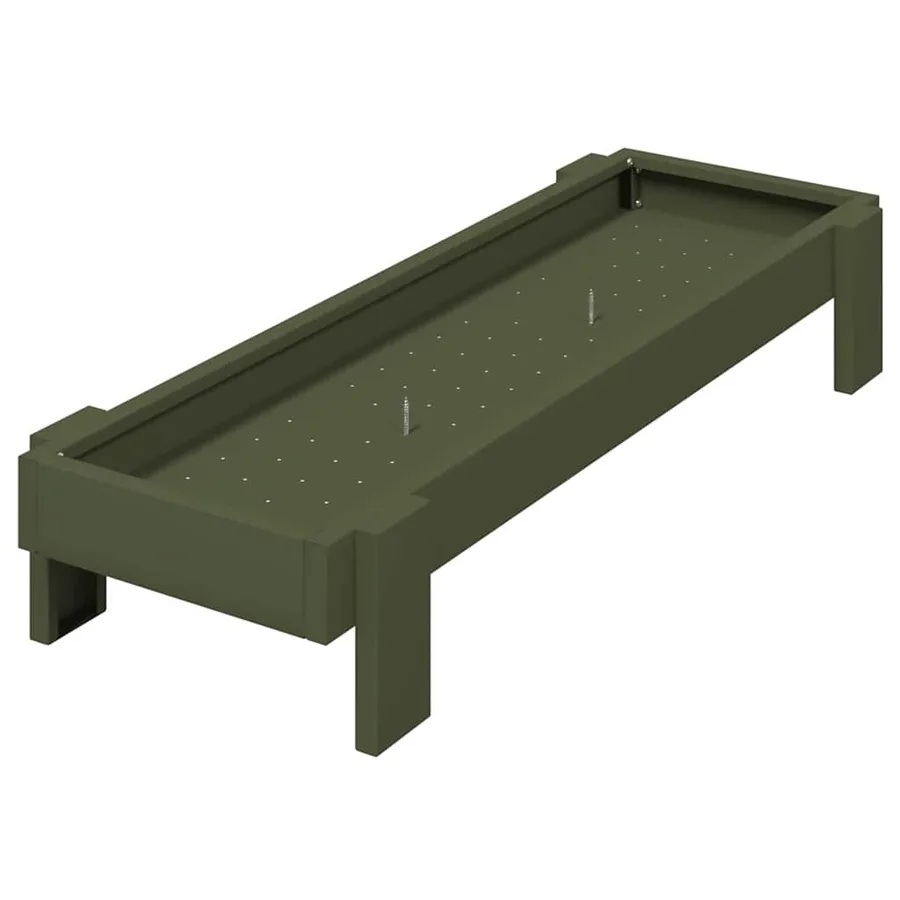 Bac de nourrissage pour poules Vert olive 80 x 28 x 13.5 cm - 2