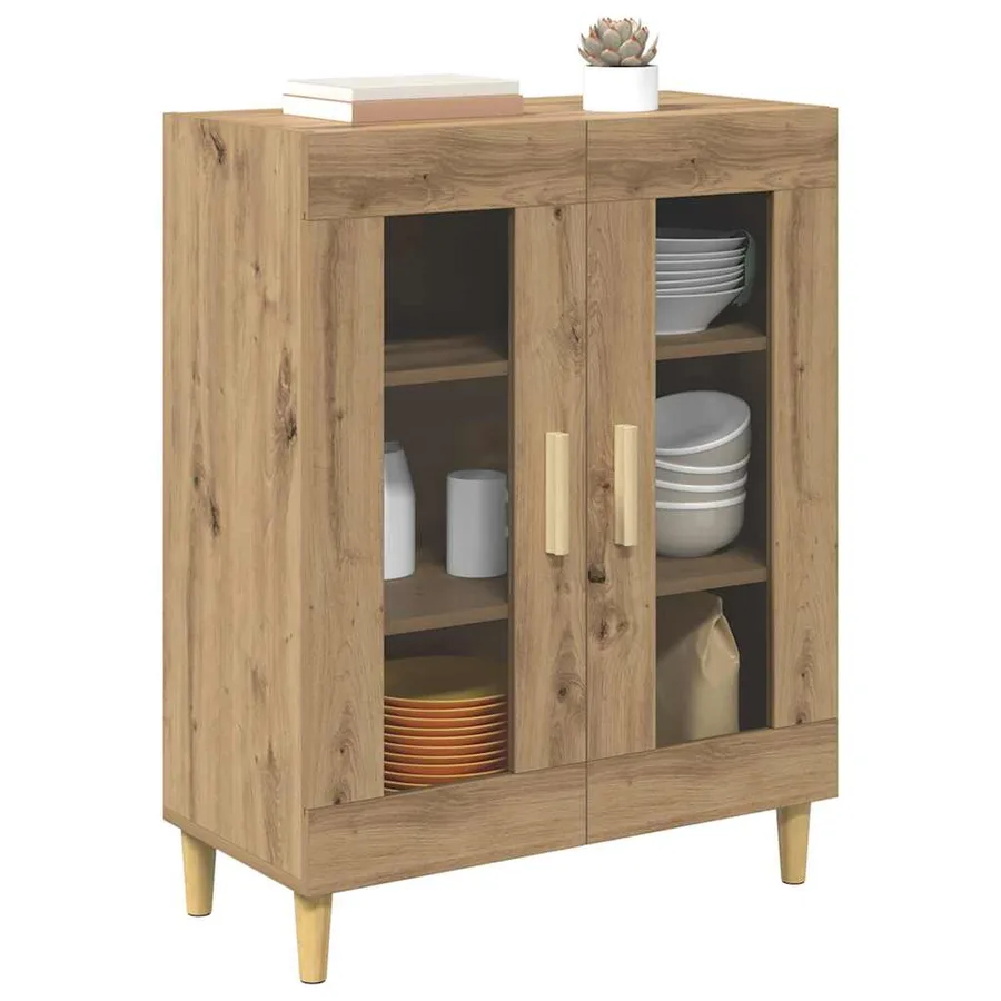Buffet Chêne artisanal 69,5 x 34 x 90 cm Bois d'ingénierie - 3