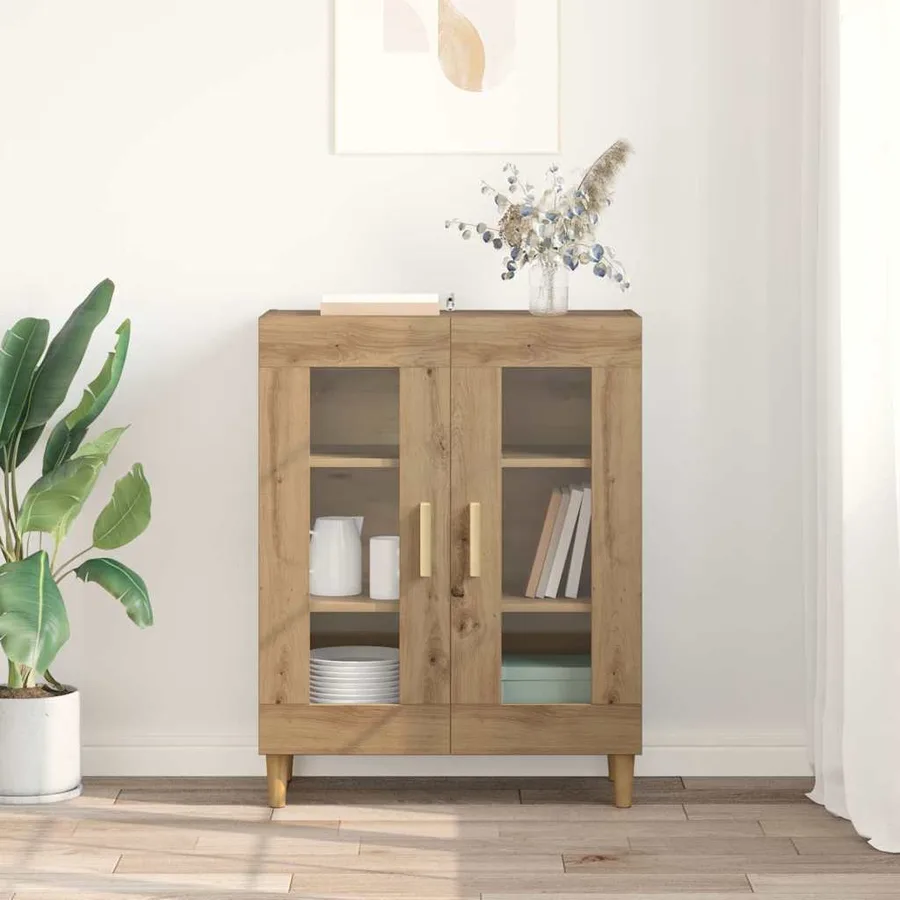 Buffet Chêne artisanal 69,5 x 34 x 90 cm Bois d'ingénierie - 4