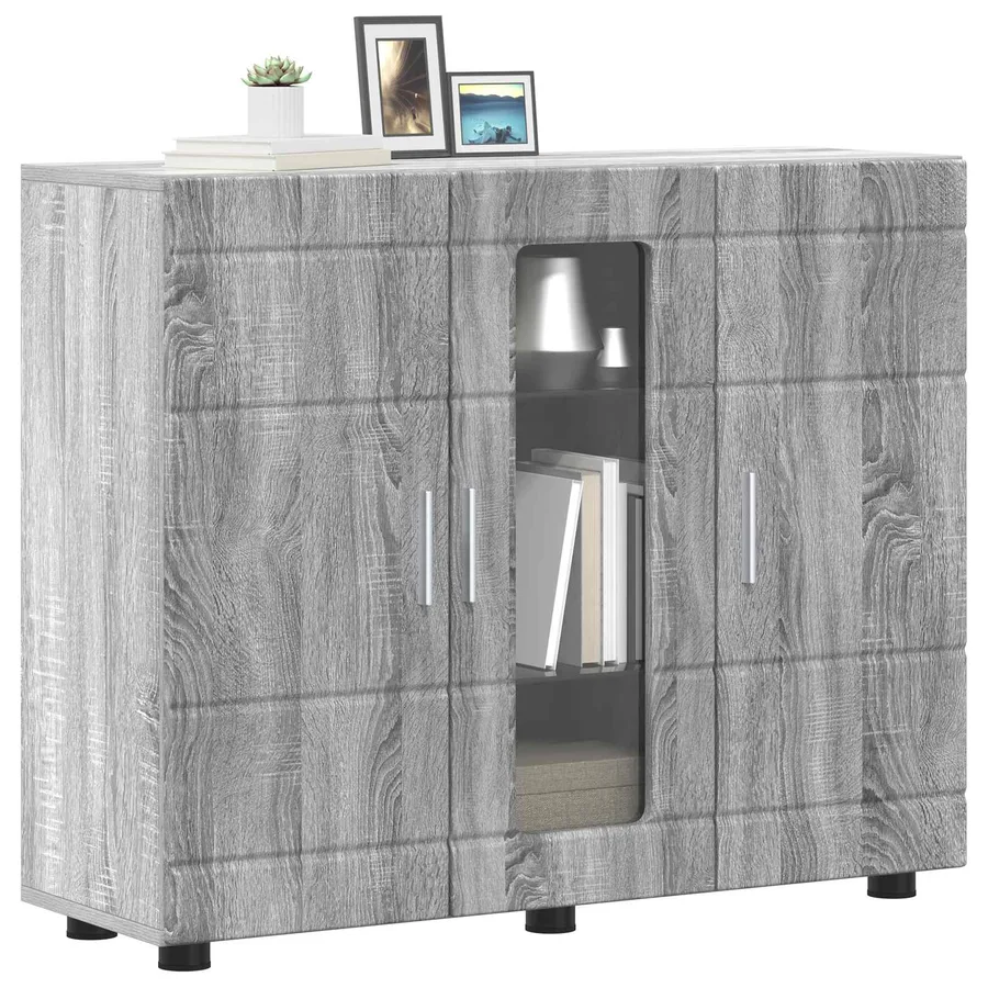 Cabinet en Bois avec stockage Gris Sonoma 88,5 x 30,5 x 73 cm - 3
