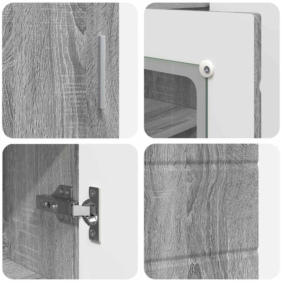 Cabinet en Bois avec stockage Gris Sonoma 88,5 x 30,5 x 73 cm - 9