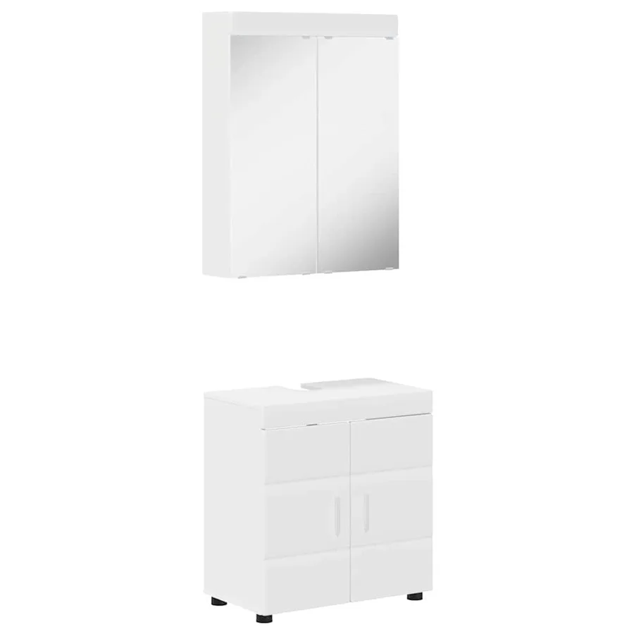 Ensemble de mobilier de salle de bain TULUM 2 pcs Blanc - 2