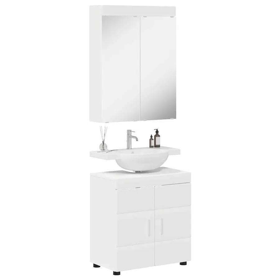 Ensemble de mobilier de salle de bain TULUM 2 pcs Blanc - 3