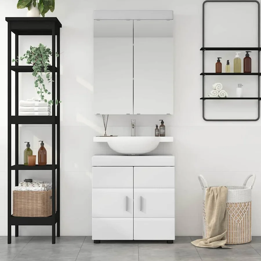 Ensemble de mobilier de salle de bain TULUM 2 pcs Blanc - 4