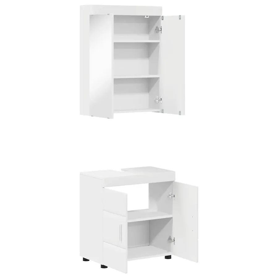 Ensemble de mobilier de salle de bain TULUM 2 pcs Blanc - 5