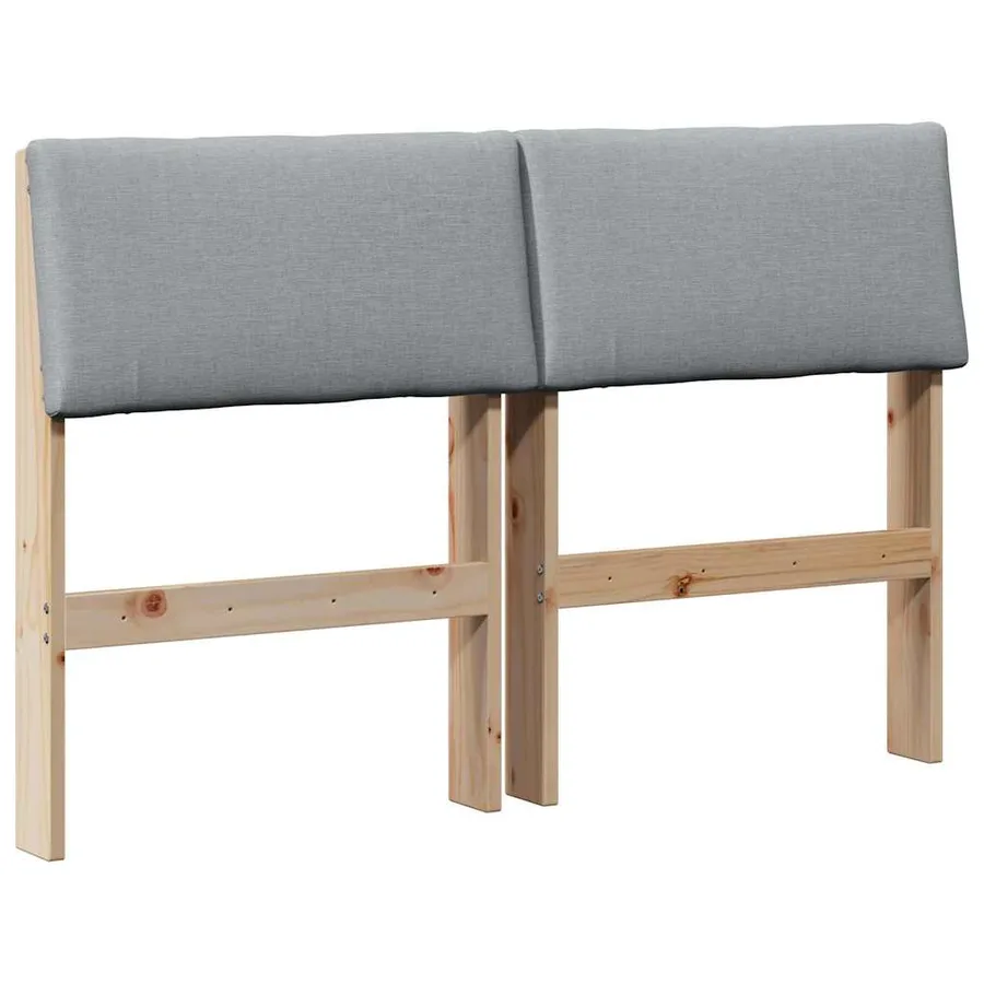 Tête de lit capitonnée Gris clair 120 cm Pin massif - 2