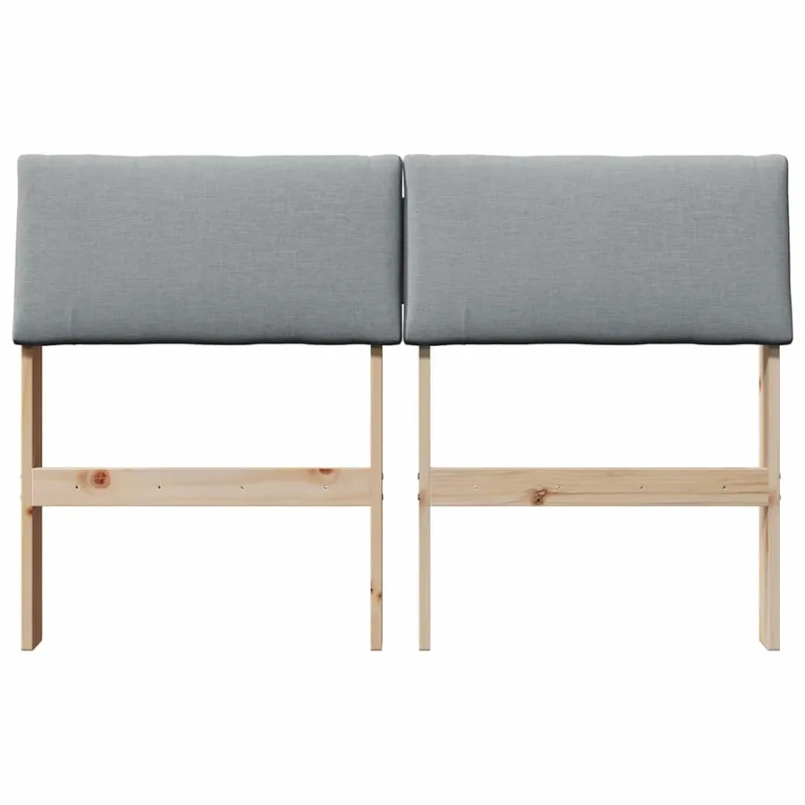 Tête de lit capitonnée Gris clair 120 cm Pin massif - 4