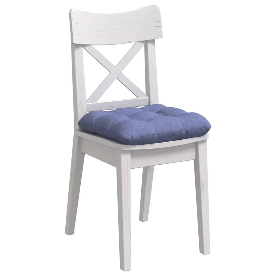 Coussins de siège 4 pcs Bleu denim 40 x 40 x 12 cm tissu - 3
