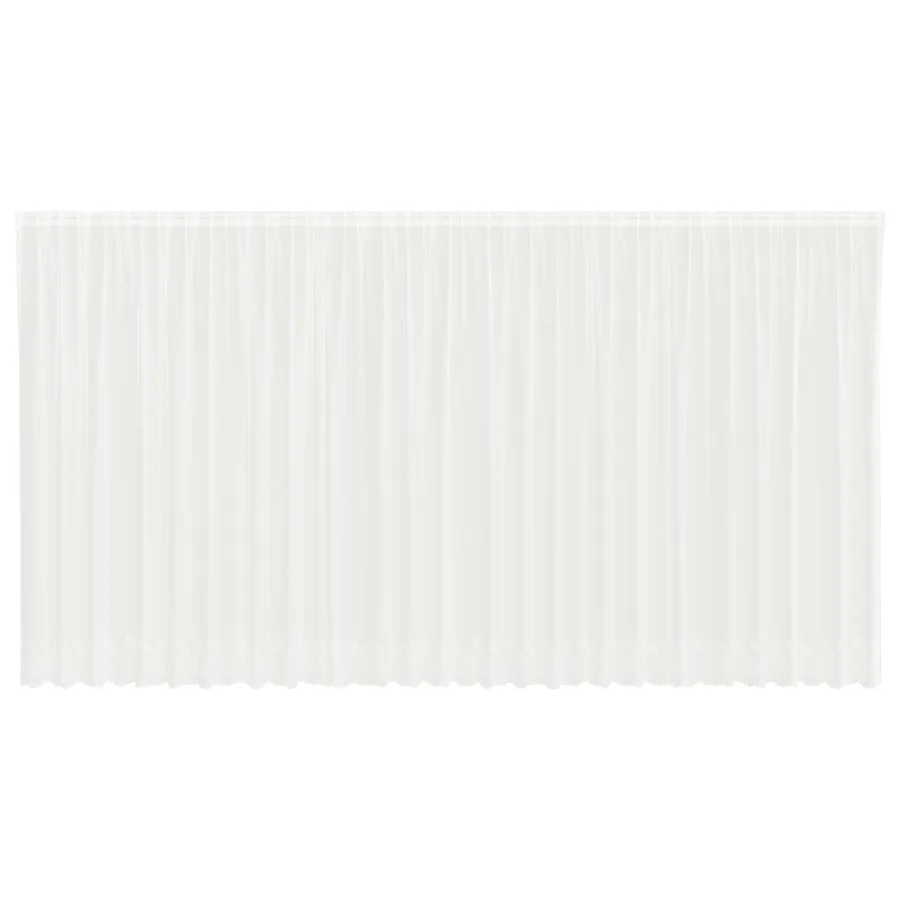 Rideau en Dentelle Floral Blanc 245 x 750 cm Polyester - 2