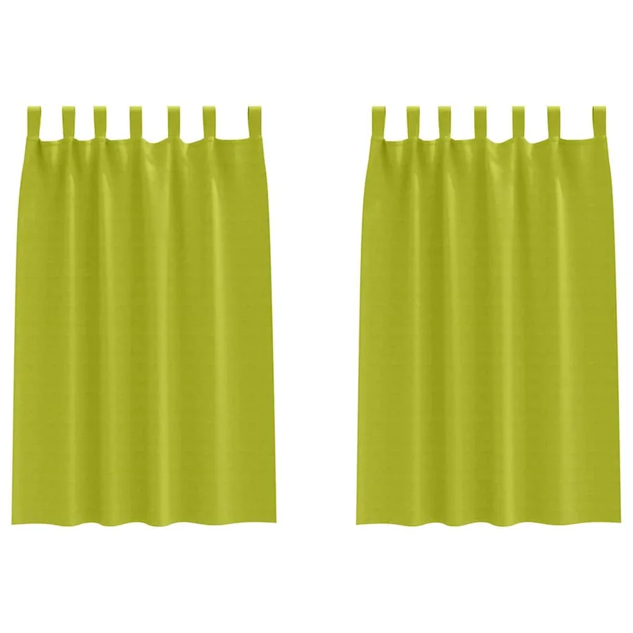 Rideaux occultants avec anneaux 2 pcs Vert 175 x 140 cm - 2