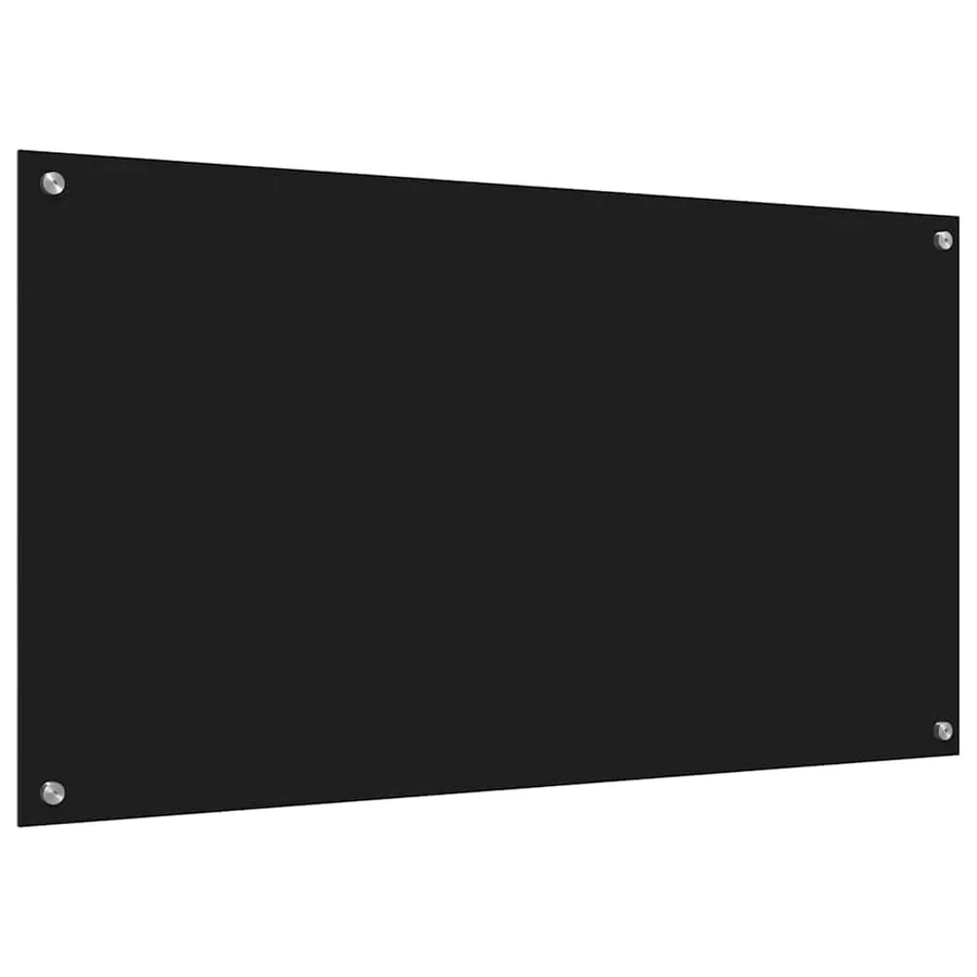Crédence de cuisine 2 pcs Noir 110 x 60 cm verre trempé - 6