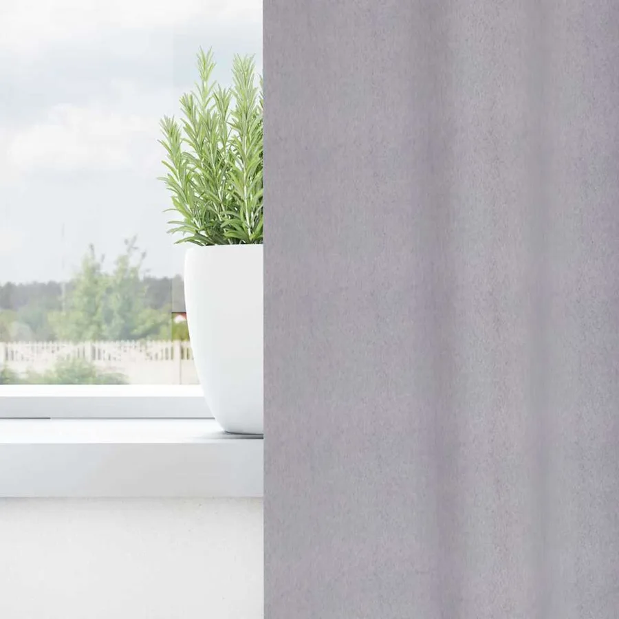 Rideaux occultants avec anneaux 2 pcs Gris métal 140 x 140 cm - 3