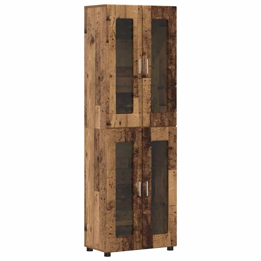Haut Armoire avec étagère FLORIN Bois ancien 60 x 35 x 182 cm - 2